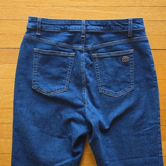 NWOT, Brooks Brothers, Straight Leg Dark Wash Jeans, Women's 10 - Picture 10 of 15